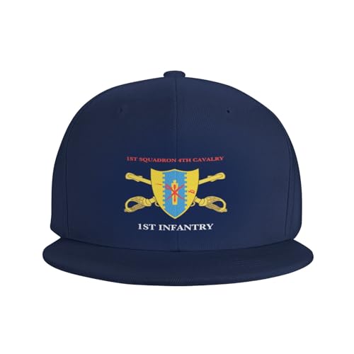1st Squadron 4th Cavalry 1st Infantry Unisex Baseball Cap Adjustable Flat Brim Hat Trucker Hat3