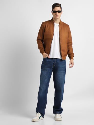 Image of Dennis Lingo Men Regular Fit Suede Fabric Full Sleeves Solid Jackets
