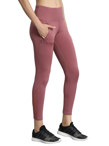Image of Mehrang Gym wear Mesh Legging Workout Pants with Side Pockets /Stretchable Tights /Highwaist Sports Fitness Yoga Track Pants for Women & Girls