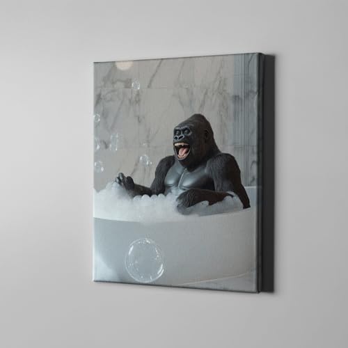 Gorille dans le bain grand format impression sur toile moderne - 2