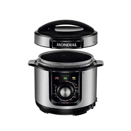 Panela de Pressão Elétrica Mondial 5L Pratic Cook 900W Preto/Inox 220V - PE-48-5L-I