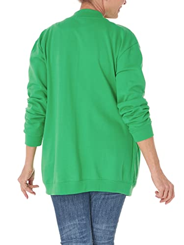 Image of AmeriMark Women Fleece Snap Button Cardigan Sweatshirt Coat - Ladies Soft Lightweight Warm Long Sleeve Jacket with Pockets