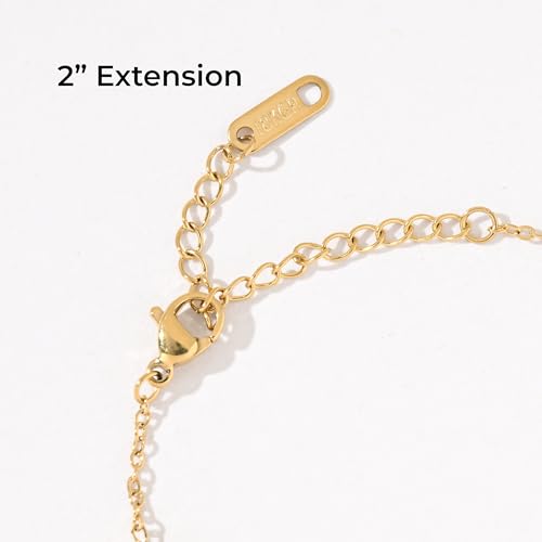 Image of Billet-doux 14k Gold-Plated Clover Necklace for Women, Sparkling Four-Leaf Shiny Clover Pendant with Dazzling Pave CZ Halo, Adjustable Size, Trendy Jewelry Gifts Perfect for Her