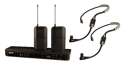 Shure BLX188/SM35 UHF Sistema de micrófono inalámbrico Altavoces, Artistas, presentaciones - Duración de la batería de 14 Horas, Alcance de 100 m | Incluye (2) micrófonos de