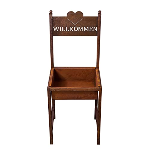 Blümelhuber Rost Deko für Garten Metallstuhl Willkommen - Rostige...
