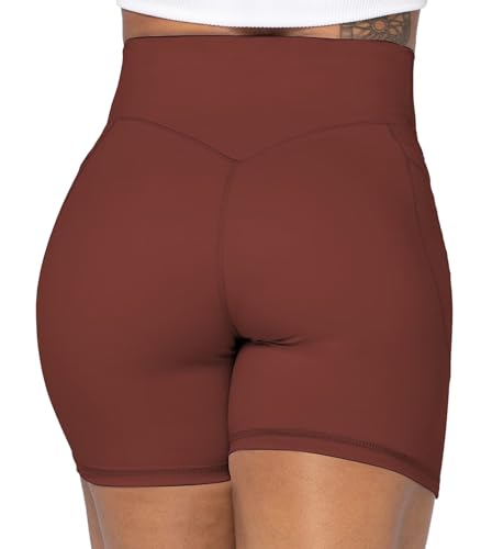 Image of Sunzel No Front Seam Biker Shorts for Women with Pockets, Yoga Workout Gym Bike Shorts with Tummy Control | 3, 5 Or 8-Inch Inseam, High Waisted, No Front Seam, Side Pockets, Buttery Soft, Compression Fit, Squat Proof, Tummy Control