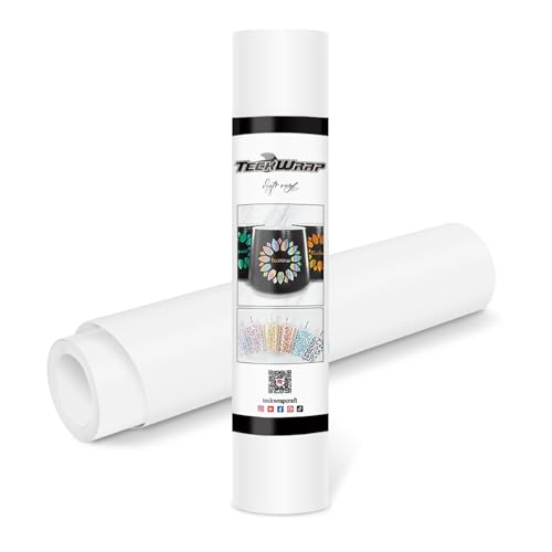 TECKWRAP Permanent Adhesive Vinyl 12 x 10ft Matte White