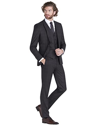 Costume à carreaux hommes élégant uniforme de banquet complet veste de luxe