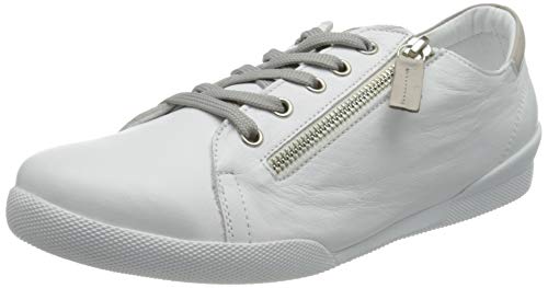 Holiday Deals 🛒 Andrea Conti Women's 347839 Sneaker, Weiß Silbergrau, 5 Big Kid
