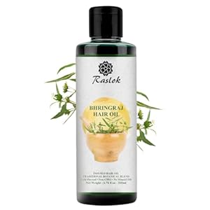 Bhringraj Hair Oil 6.76 fl oz –200ml | Ayurvedic Botanical Blend with Amla, Neem, Hibiscus & Brahmi | Cold-Pressed | Non-GMO | No Mineral Oil | Made in India