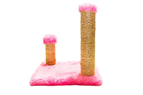 Luppet Brinquedo Arranhador Quadrado Com Postes Para Gatos Rosa