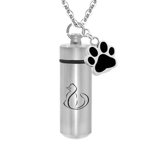 Porte-cendres chien collier urne funéraire en argent pour souvenir de compagnie