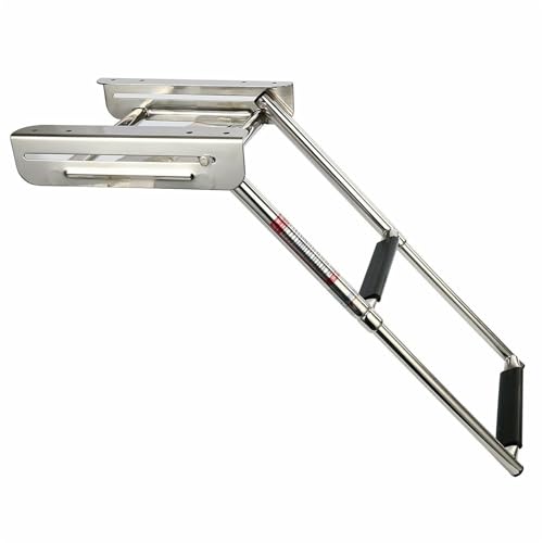 Escalera telescópica 2 peldaños acero inoxidable para piscina miniatura 1