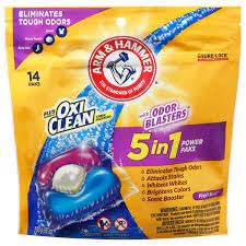 Arm & Hammer Plus Oxi Clean Stain Fighters, With Odor Blasters, 5 In 1 Power Paks, 280 g, 9.87 OZ