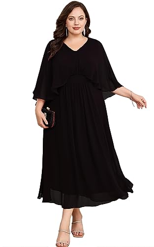 Hanna Nikole Damen Große Größe Festliche Cocktailkleid Chiffon Elegant...