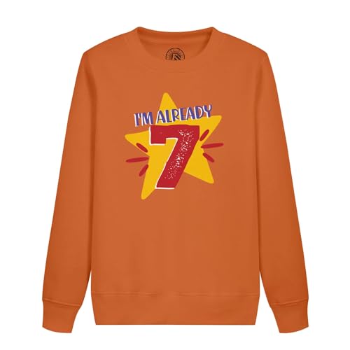 Sweatshirt enfant 7 ans motif étoile pour anniversaire et cadeau de fête