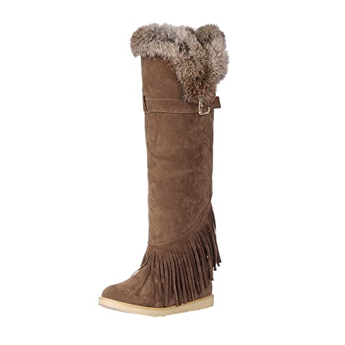 Bottes pour femmes à lacets cuisse thermique et bottines de mode