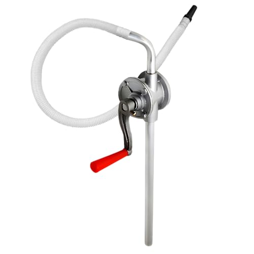 JNNJ Kurbelpumpe Diesel, Ölfass-Handkurbel- Ölfasspumpe, Manuelle Transfer Ölfasspumpe, Aluminiumlegierung Manuelle Drehkraftstoffpumpe Für Diesel, Für Kraftstoff