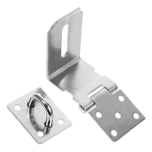 HEALLILY Locking Latch 90-Degree Right Angle 304 Stainless Steel Hasp for Inside Do