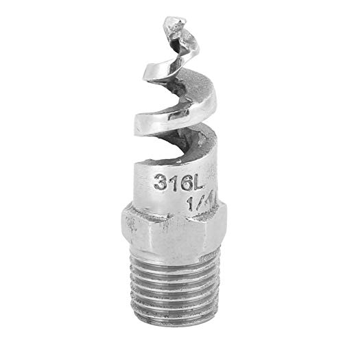 Anti Clogging Stainless Steel Male Thread Spiral Nozzle Compact Structure, Tangent Collisions for Maximum Flowing (G1/4 DN8)