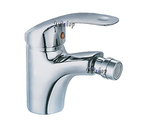 Miscelatore per bidet bagno completamente in ottone cromato completo di flessibile viti e guarnizione per il suo montaggio.