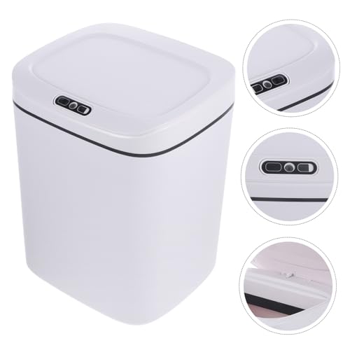 Bote de basura automático e inteligente rectangular blanco miniatura 6