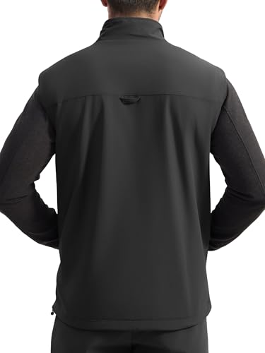 FREE SOLDIER Mens Winter Vest Outerwear Warm Fleece Lined Windproof Reversible Softshell Sleeveless Jacket for Work Hiking2