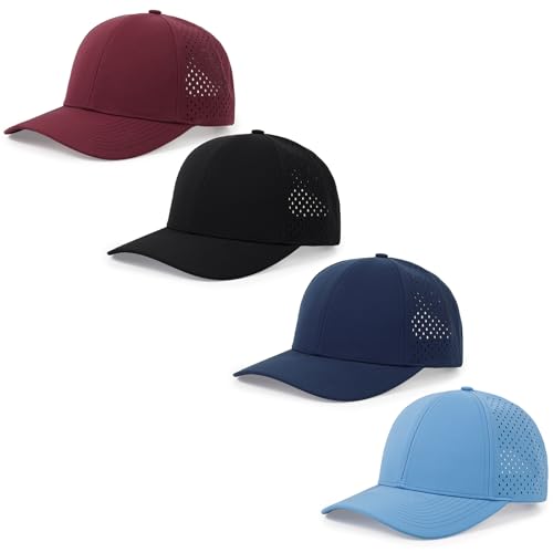 Image of Quick Dry Baseball Cap Curved Brim Mesh Snapback Hat for Men Women