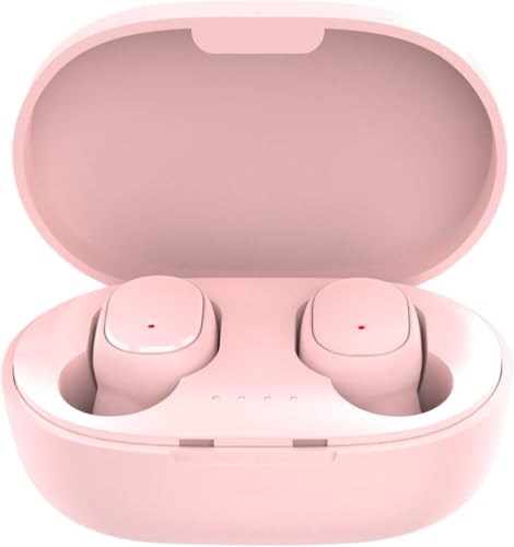 Pink Bluetooth Headphones - Wireless Earbuds - in-Ear Design Earphones - Ear Buds Headset, 𝖧𝗂-Fi Sound Quality, CVC6.0 Noise Cancelling, 𝘐𝘗𝘟4 𝘞𝘢𝘵𝘦𝘳𝘱𝘳𝘰𝘰𝘧, for Bussiness Sport Travel