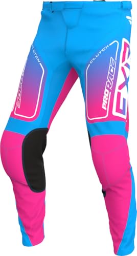 FXR Clutch 2024 Pantalons de motocross pour enfants, pink/blau, 5