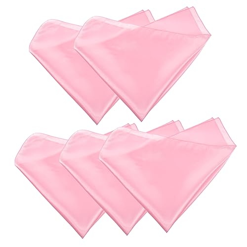 10 Servilletas de raso rosa MAGICLULU | Tela reutilizable de satén para mesa 2