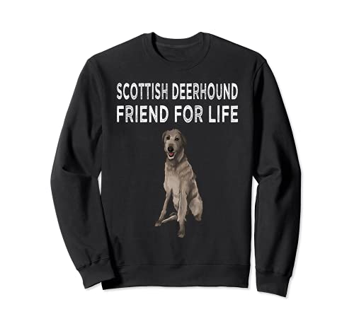 Scottish Deerhound Friend For Life Dog Friendship Sweatshirt, Black