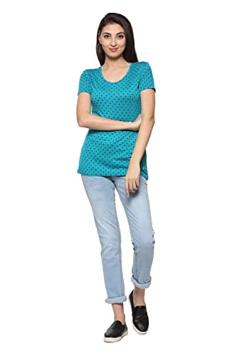 Image of Allen Solly Women's Polka dot Regular fit T-Shirt