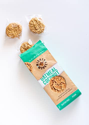 Mightylicious – Handcrafted Coconut Cookies | Soft & Chewy | Gluten Free | Dairy-Free | Non-Gmo | Kosher | Vegan | Better For You Snack | Allergen Friendly | Vegan Oatmeal Coconut Cookies- 7.4 Oz #TOP3