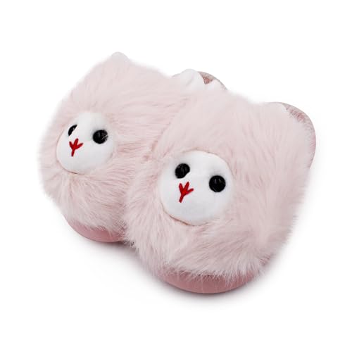 Image of VRITRAZ Unisex Adult Comfort Closed Toe Warm Fur Home Clogs Indoor Slipper for Women