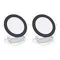 EOSMILE 4 Inch 2 Pack Black Recessed Lighting, 2700K-5000K Recessed Light with Junction Box, 2700K-5000K Selectable, 9W, 120V, 750LM Dimmable Canless Wafer Downlight, ETL FCC