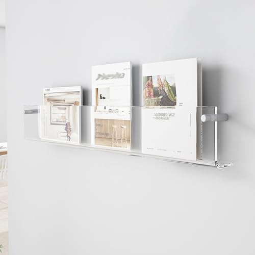 Support mural en acrylique pour magazines, brochures pour la maison, le bureau, le trieur de courrier suspendu, porte-dossiers