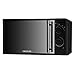 Cecotec Microondas All Black. 700 W de Potencia, Capacidad de 20 l, 6 niveles de Potencia, Temporizador 30 min, Modo Descongelar, Acabado en espejo