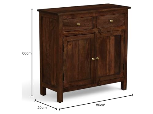 Image of Solid Wood Crockery Cabinet | Multipurpose Sideboard for Kitchen & Dining | Scratch-Resistant Tubaq Finish | Elegant Storage Solution