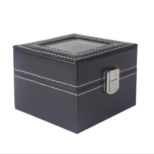 TINGSHC BKSYOFU Caja For Relojes De Cuero De 2 Piezas, Caja For Relojes Con Apertura De Ventana, Caja For Relojes