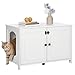 HOOBRO Litter Box Enclosure, Cat Litter Box Furniture with Removable Divider, Large Hidden Litter Box Furniture, Wooden Cat House, End Side Table, 31