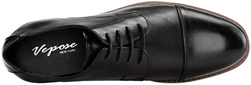 VEPOSE Men's Cap Toe Oxford Business Formal Lace Dress Shoes(10.5,Black) - Thumbnail 5
