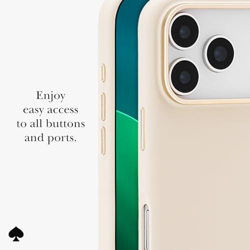 Image of kate spade new york iPhone 17 Pro Max Case - Compatible with MagSafe - Designer Phone Case - Icon Perfect Beige