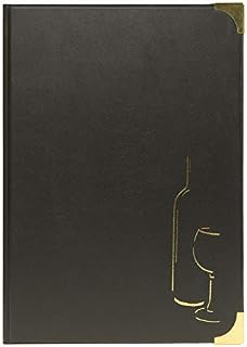 Securit Basic Leather Menu - Faux Leather A4 Wine Menu Holder with Double-sided Pocket Inserts, Wine Menu Book, Leather Book for Restaurants - Black