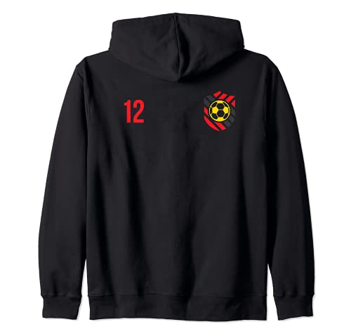 Flag Belgium Zip Hoodie, Black, S