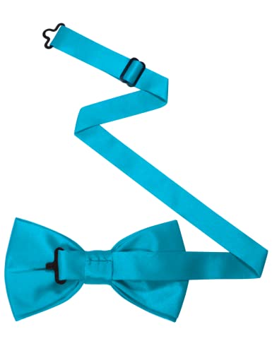 Image of JEMYGINS Solid Color Pre-tied Bow Tie Adjustable Bowtie for Men