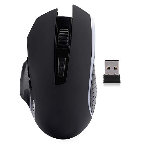 168 Wireless Mouse, ABS 2.4G Portable Low Power Wireless Game Mouse Black with Breathing Light Computer Accessories for Home and Office