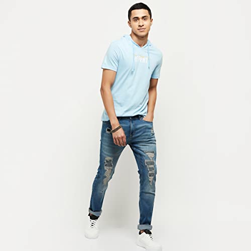 Image of Max Men Printed Hooded T-Shirt