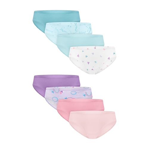 Hanes Unisex Baby Underwear Hipsters 8 Pairs Pure Comfort Hipster Panties Organic Cotton Underwear Purple/Blue/Pink