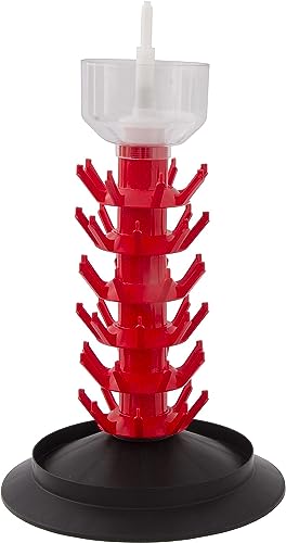 North Mountain Supply Screw Type Bottle Drainer/Drying Tree 50 Bottles - with Deluxe Bottle Rinser & 1 Pound Pure Oxi Sanitizer